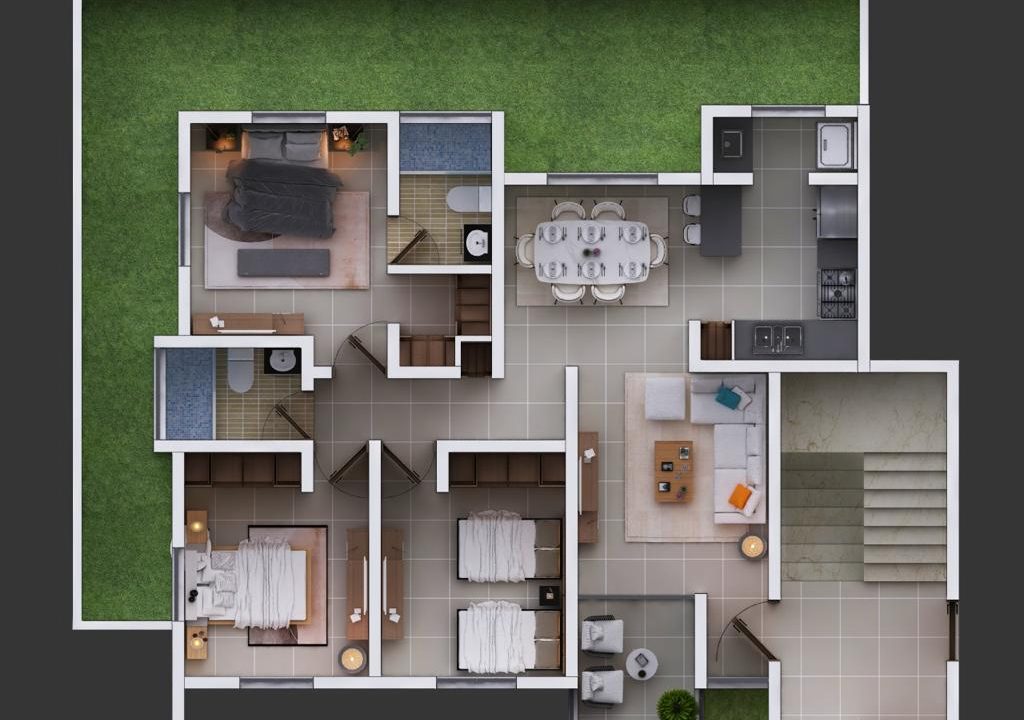 Plano 3 hab primer nivel