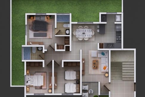 Plano 3 hab primer nivel