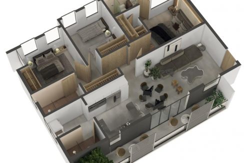 Plano de  3 habitaciones