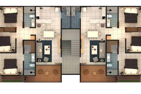 Distribucion Apto. 3 habitaciones
