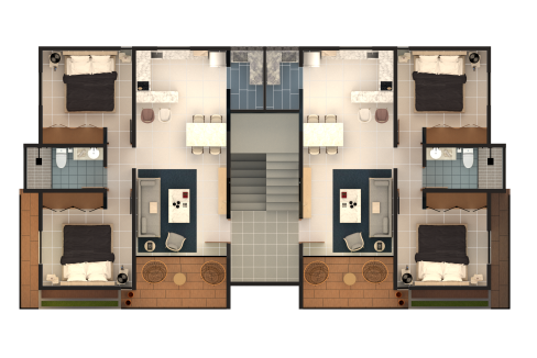 Distribucion - Aptos 2 Habitaciones